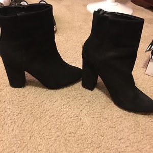 Black bootie heels